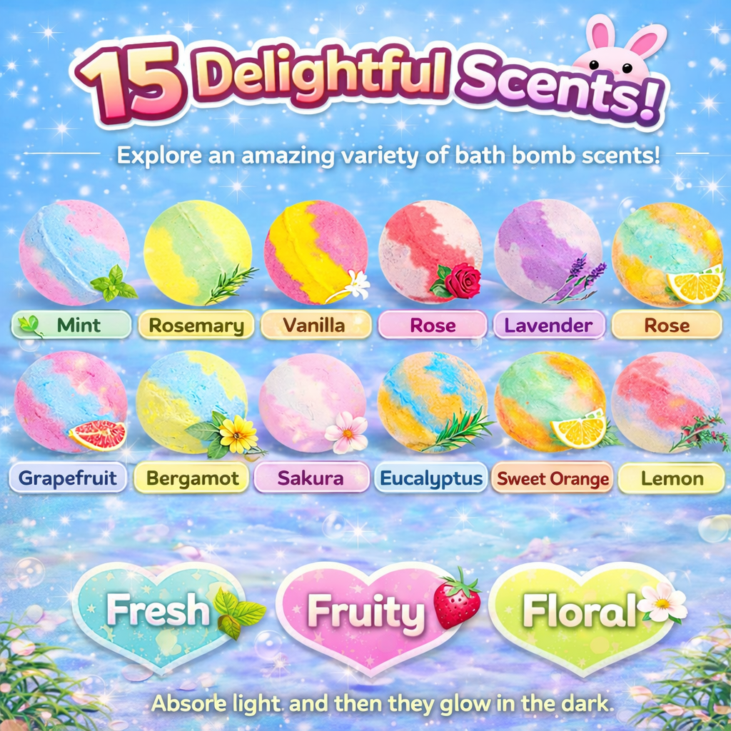 15 Piece - Kid's bath bomb