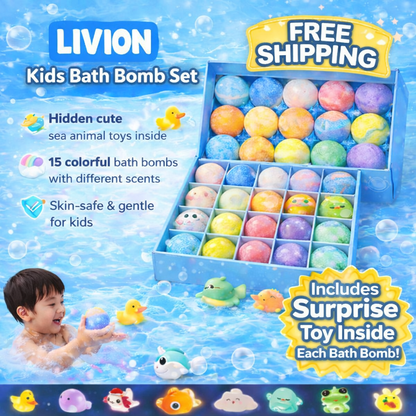 15 Piece - Kid's bath bomb